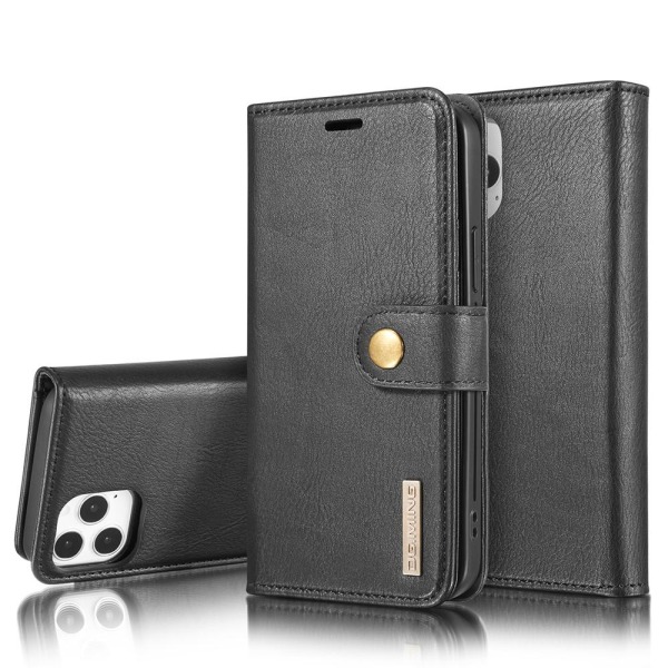 DG.MING til iPhone 13 mini stilfuld tegnebog taske - sort Black