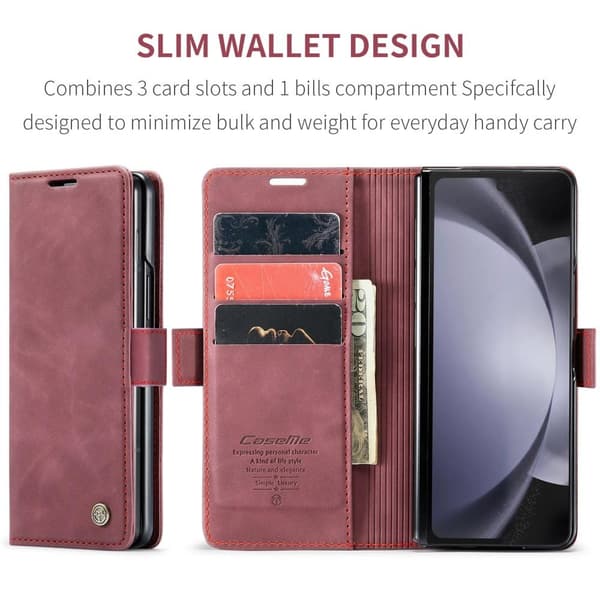 CASEME plånboksfodral Samsung Galaxy Z Fold 5 Röd