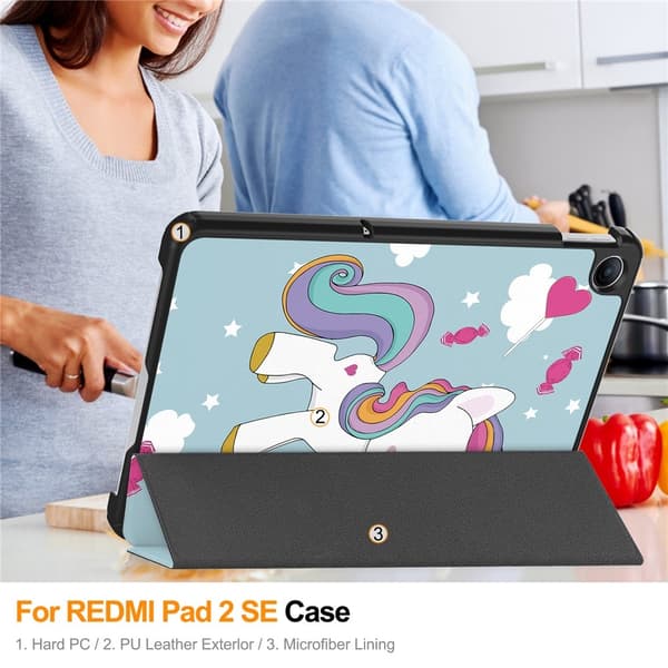 Till Xiaomi Redmi Pad 2 9.7 / Pad 2 SE Surfplattefodral multifärg