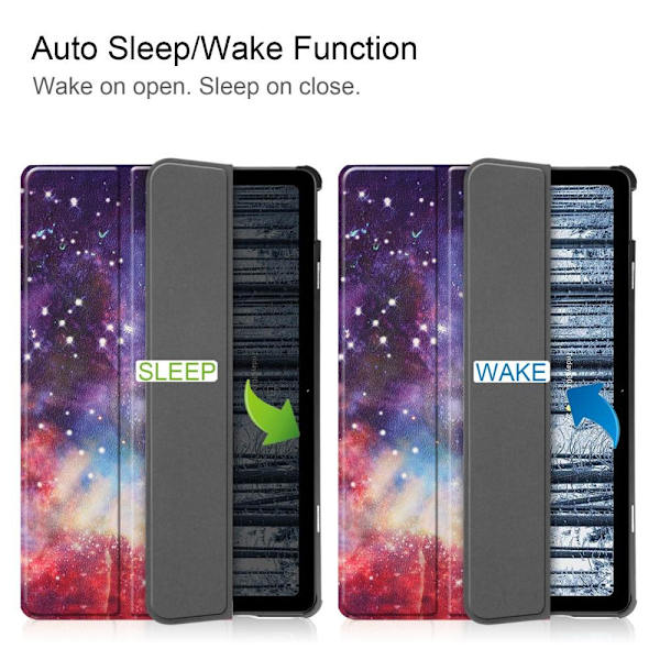 Nokia T21 Trifold Stand Sleep Wake Tablet Cover Case - Galaxy Multicolor