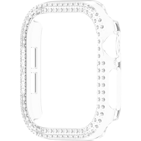 Kellosarjalle 10, 42 mm:n kotelon kansikehys Bling tekojalokivisisustus - Läpinäkyvä Transparent