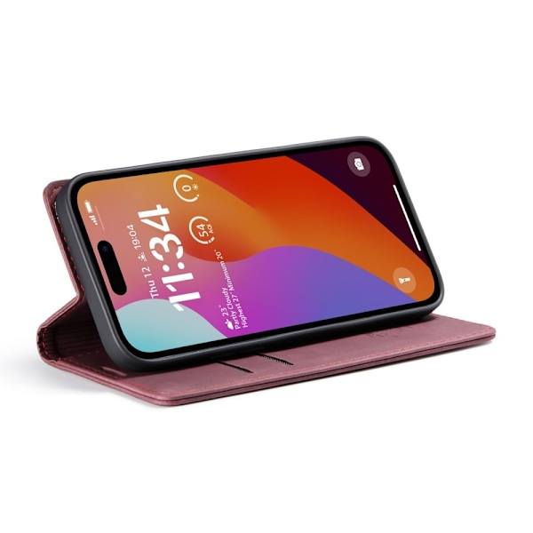CASEME Retro tegnebog taske til iPhone 16 Pro Max Red