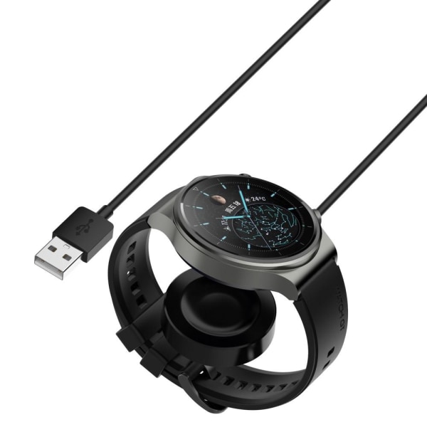 För Huawei Watch GT Cyber Laddningskabel docka USB 1m Svart