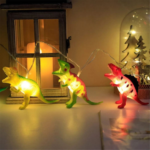 Tecknad dinosaurie LED Dekorativt ljus 3m 20 Lampor batteridriven multifärg