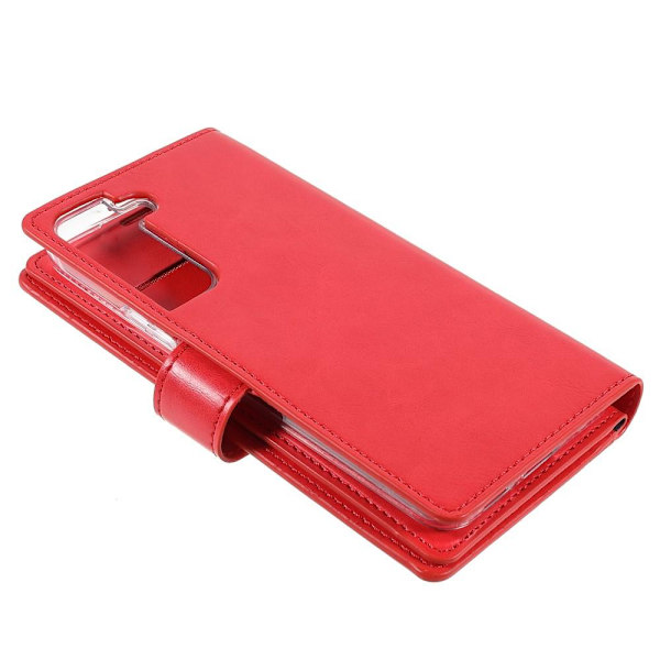 Samsung Galaxy S22 MERCURY GOOSPERY Mansoor Lompakkokotelo - Punainen Red