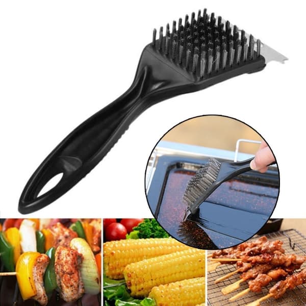 Multifunktionel grillbørste i rustfrit stål Black