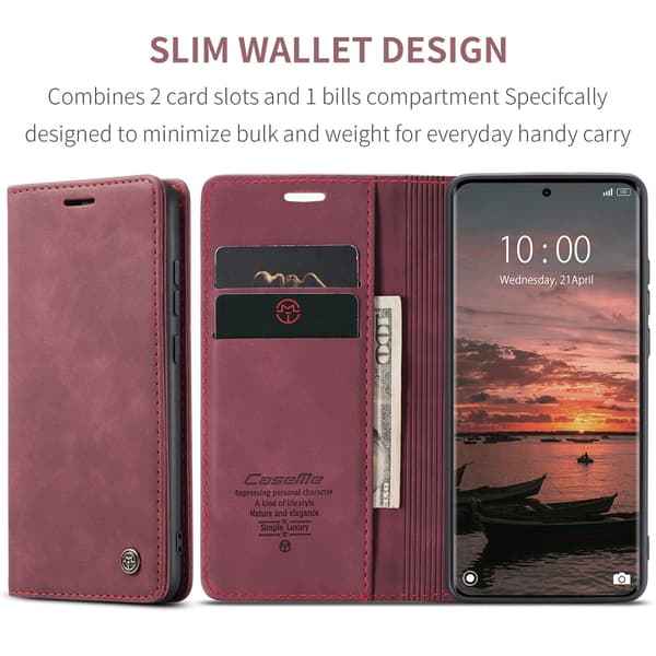 CASEME Plånboksfodral Xiaomi Redmi Note 15 / Xiaomi Poco M8 5G - Röd Röd