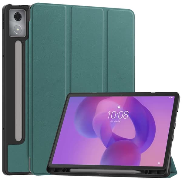 Lenovo Idea Tab Pro Case Tri-Fold jalustan suojus kynätelineellä Green