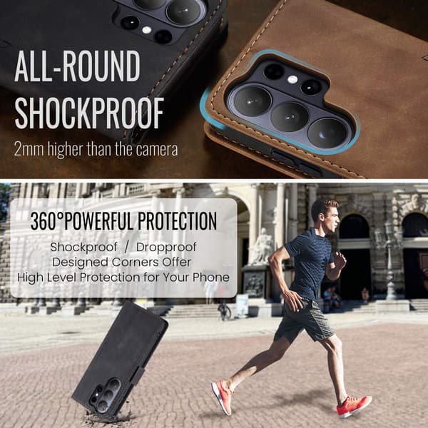 CASEME Retro Pung Taske til Samsung Galaxy S26 Ultra - Sort Black