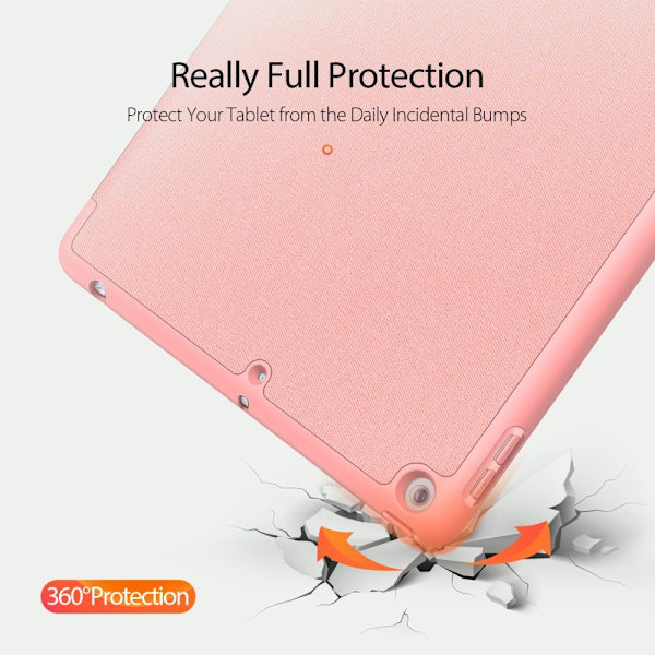 DUX DUX DUCIS Home Apple iPad 10.2 2021/2020/2019 Trefoldet Stativ Rose Guld Pink