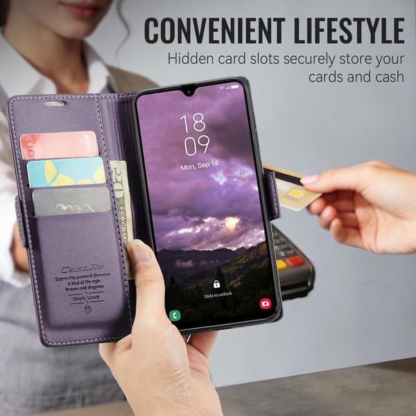 CASEME Till Xiaomi 17T Plånboksfodral Lila