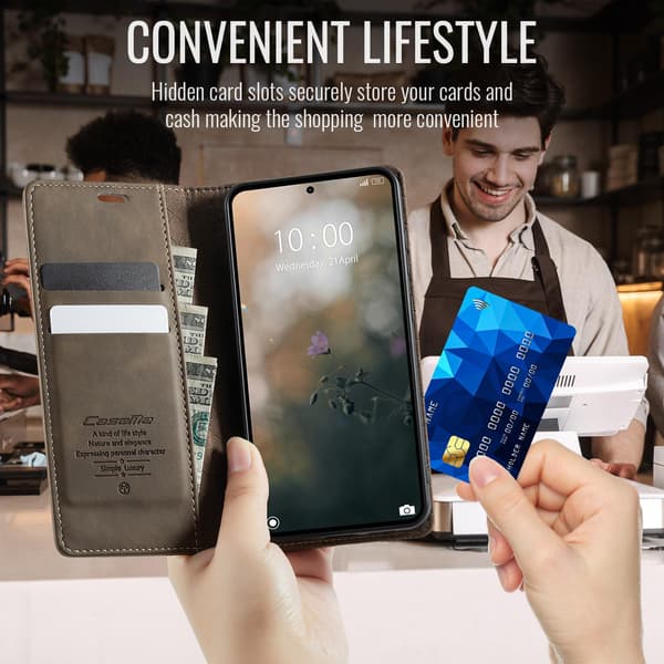 CASEME Til Xiaomi 17T Lommebokdeksel Brown