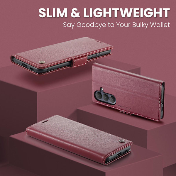 Til Samsung Galaxy A37 5G CASEME Pungetui Red