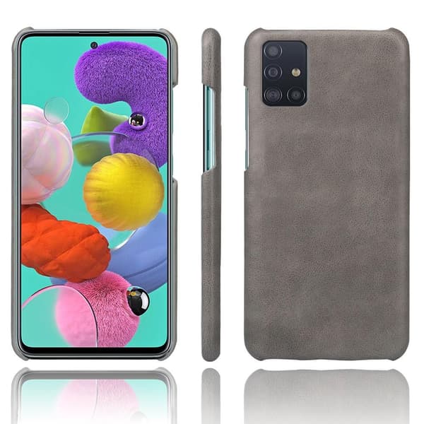 Samsung Galaxy A71 Lærtøycover - Grå Grey