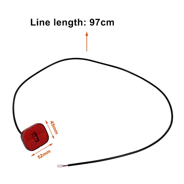 Bakre bremselys LED-lampe for Xiaomi 4 Go Scooter Red
