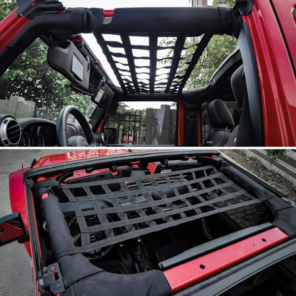Auton katto Tavaraverkko SUV Tavarasäilytys Verkko riippumatto Autotarvikkeet Black