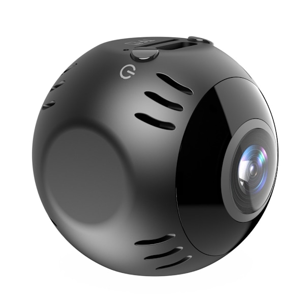Intelligent WiFi-kamera Realtidsafspilning Panoramic View Overvågningskamera Black