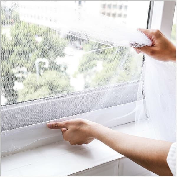 Vindue myggenet Balkon Usynligt net 150*130cm White
