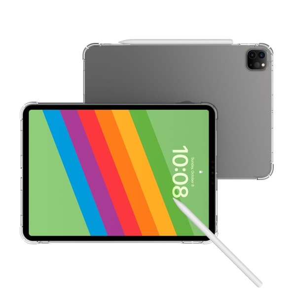 Til iPad Pro 13 (2024) Tablet Etui Fire Drop Beskyttelse TPU Bagside Cover Transparent