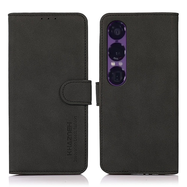 KHAZNEH Sony Xperia 1 VII Case lompakkokotelolle Shell Phone Case - musta Black