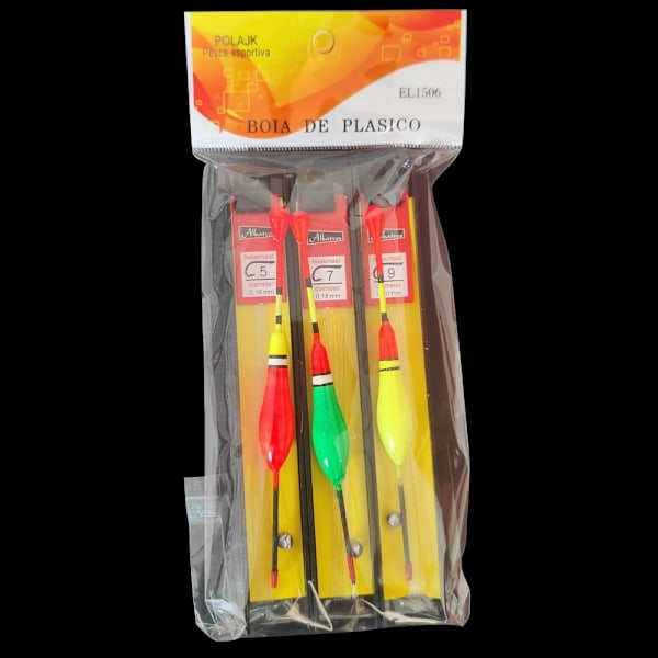 3-pack blybett Flytboj fiskeredskap Fiske Fisk Flöte Drift Set 6m lina - Typ 3 multifärg