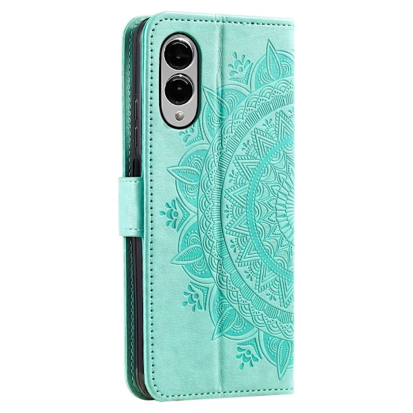 Til Samsung Galaxy S25 Edge tegnebogscover Cover Shell Mandala Blomstermønster Green
