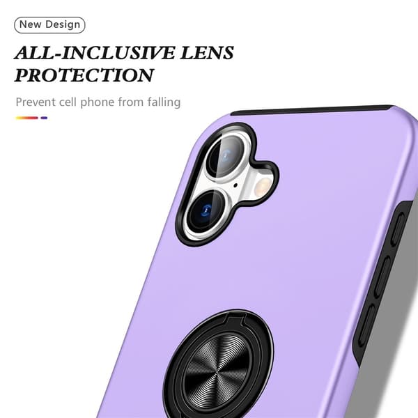 For iPhone 17 Hybrid-deksel med Fingerring Purple