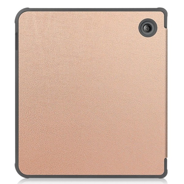 Kobo Libra Colour Kotelo PU Nahka + TPU E-Reader Suoja Pink gold