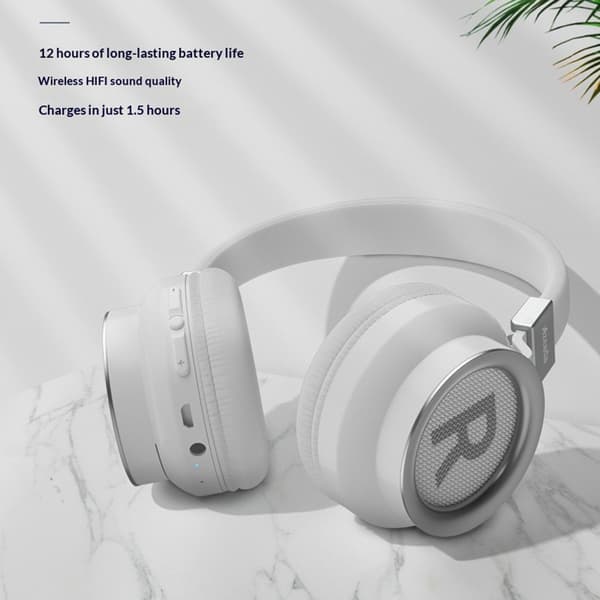 AZEADA Trådløse Hovedtelefoner Over-Ear Bluetooth Kompatibel 5.0 HiFi Headset - Rød Red
