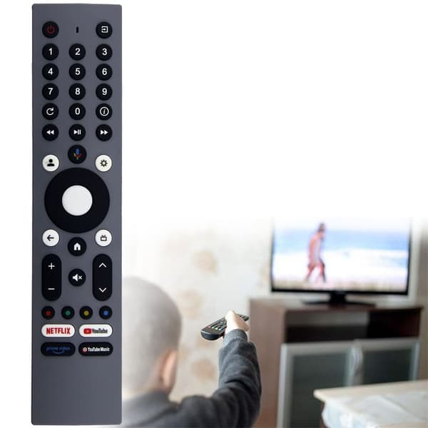 Fjärrkontroll Ersättning för RM-C3295 För JVC TV Röst aktiverad grå