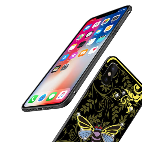 NXE Insect Pattern tekojalokivi Decor TPU cover iPhone X/XS:lle