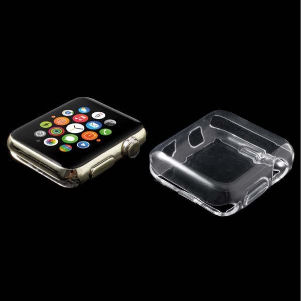 Klar Tpu-etui med skridsikker inderside til Apple Watch Series 3 2 1 Transparent