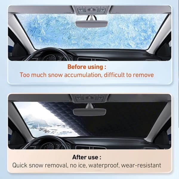Car Protection Windscreen Magnetic Ice Snow Car Protector Shield Frost Guard: M Black XXL
