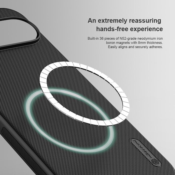 NILLKIN Frosted Shield Pro för Google Pixel 9 / Pixel 9 Pro Magnetiskt Skal - Svart Svart