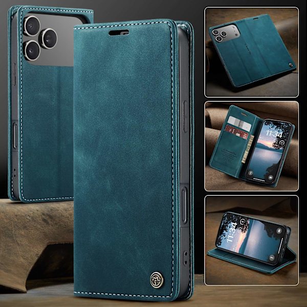 CASEME Retro tegnebog taske til iPhone 17 Pro Blue