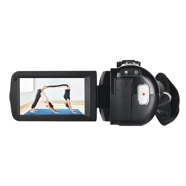 Videokamera Actionkamera 8K Mikrofon Modlysblænde 96MP 3.0" Touchskærm 18X Zoom Black