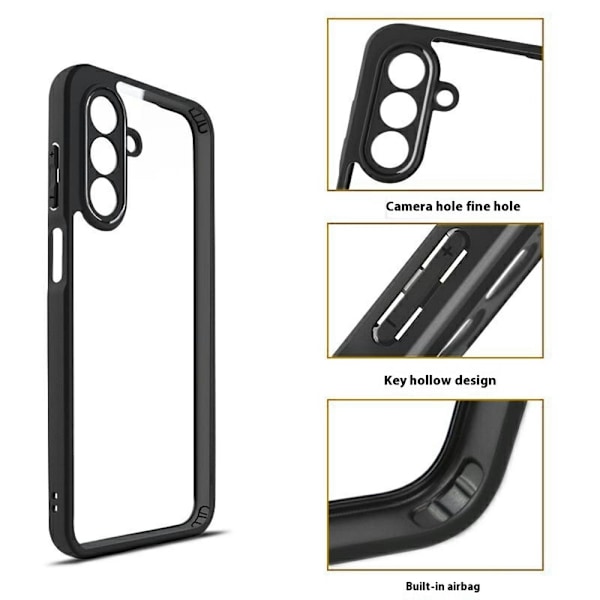 Samsung Galaxy A26 5G Suojakotelo Vahvistetut Kulmat TPU+Acrylic Läpinäkyvä Puhelimen Kotelo Transparent