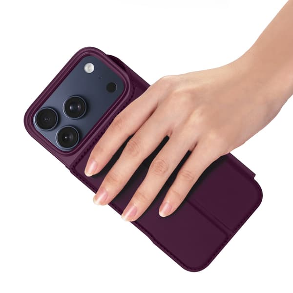 DUX DUCIS Puhelinkotelo jalustalla iPhone 18 Pro / 17 Pro puhelimelle Purple