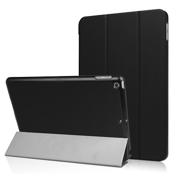 iPadille 9,7 tuuman (2017) kolminkertainen jalusta tablettikotelo - musta Black