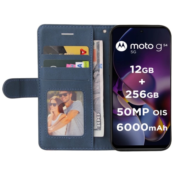KT Plånboksfodral till Motorola Moto G54 - Blå Blå