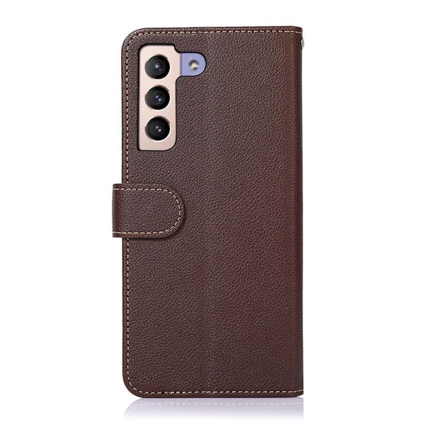 KHAZNEH RFID Block Samsung Galaxy S22+ Plånboksfodral - Brun/Blå Brun