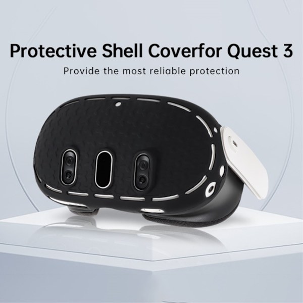 Til Meta Quest 3 VR Protective Shell Silikone Anti Dust Drop Protection Black