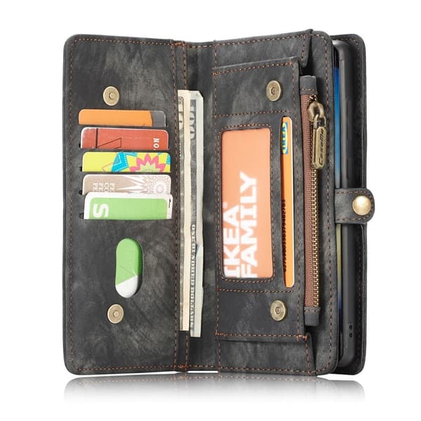 CASEME Samsung Galaxy Note 20 Retro Lær Lommebok - cover Grey