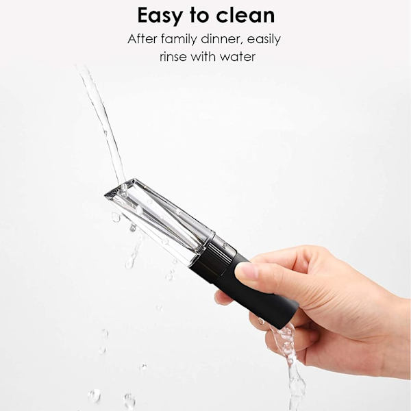 Snabbluftande Vin Häll Karaff Fast Aerating Wine Pourer Decanter Svart