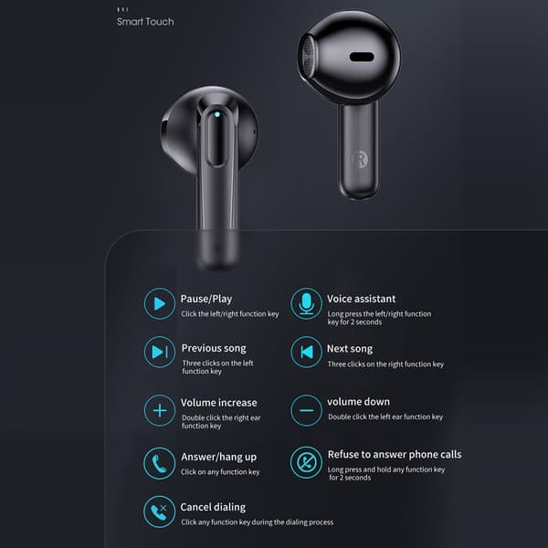 A18 150 Sprog Oversættelse Oversætter Smart Voice Bluetooth In Ear-hovedtelefoner Black