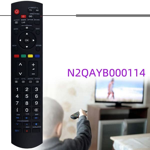 Fjernkontrollerstatning for N2QAYB000114 For Panasonic TV Black