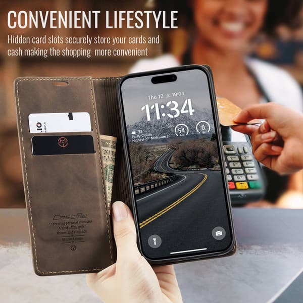 CASEME Lommebok-deksel Til iPhone Air Brown