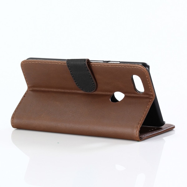 Retro Wallet Cellphone Cover for Google Pixel 3 XL - Coffee Black