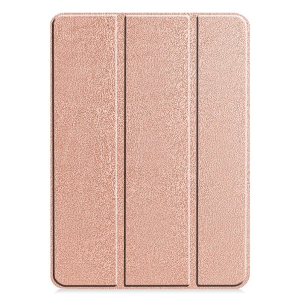 Til iPad Pro 11 (2024) Etui Tre-fold Stativ Tablet Cover - RoseGold Pink gold