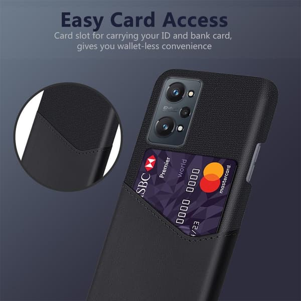 Realme GT Neo2 KSQ - kotelo korttipaikalla Black